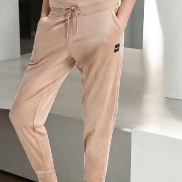 DKNY Platinum Velour Lounge Set Crewneck Sweatshirt (M) & Slim-Fit Joggers (S) - Picture 3 of 16
